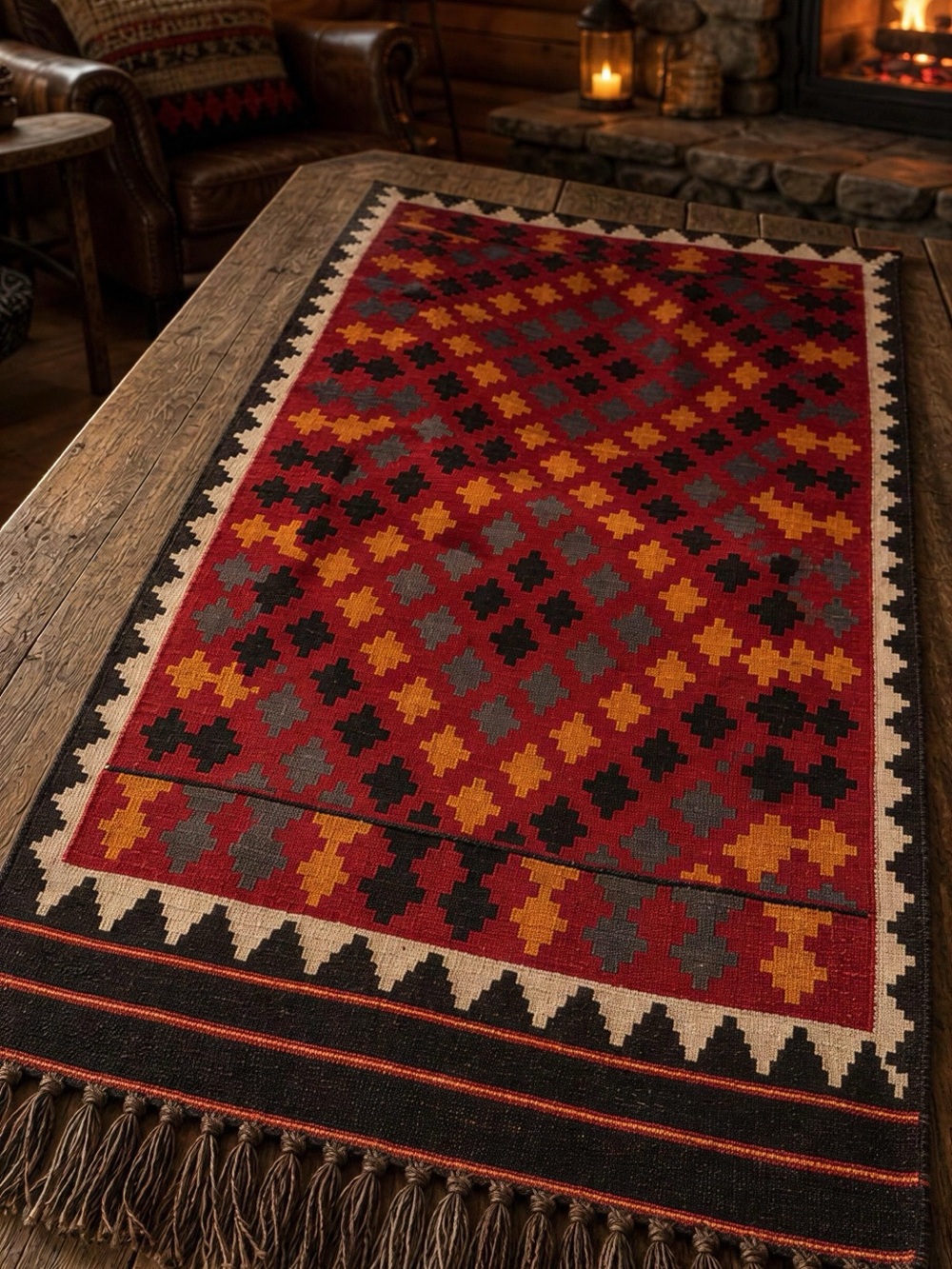 Southwestern wool runner